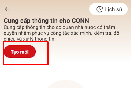 Tạo mới yêu cầu