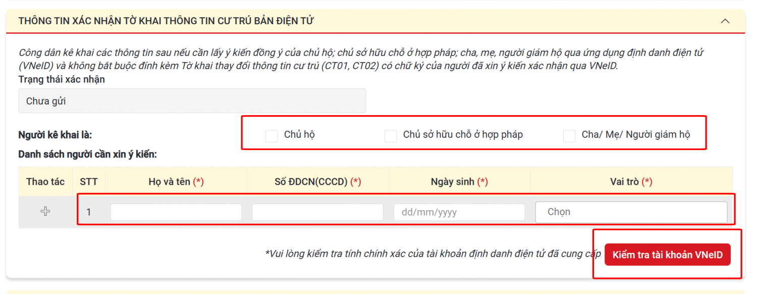 Kiểm tra tài khoản VNeID