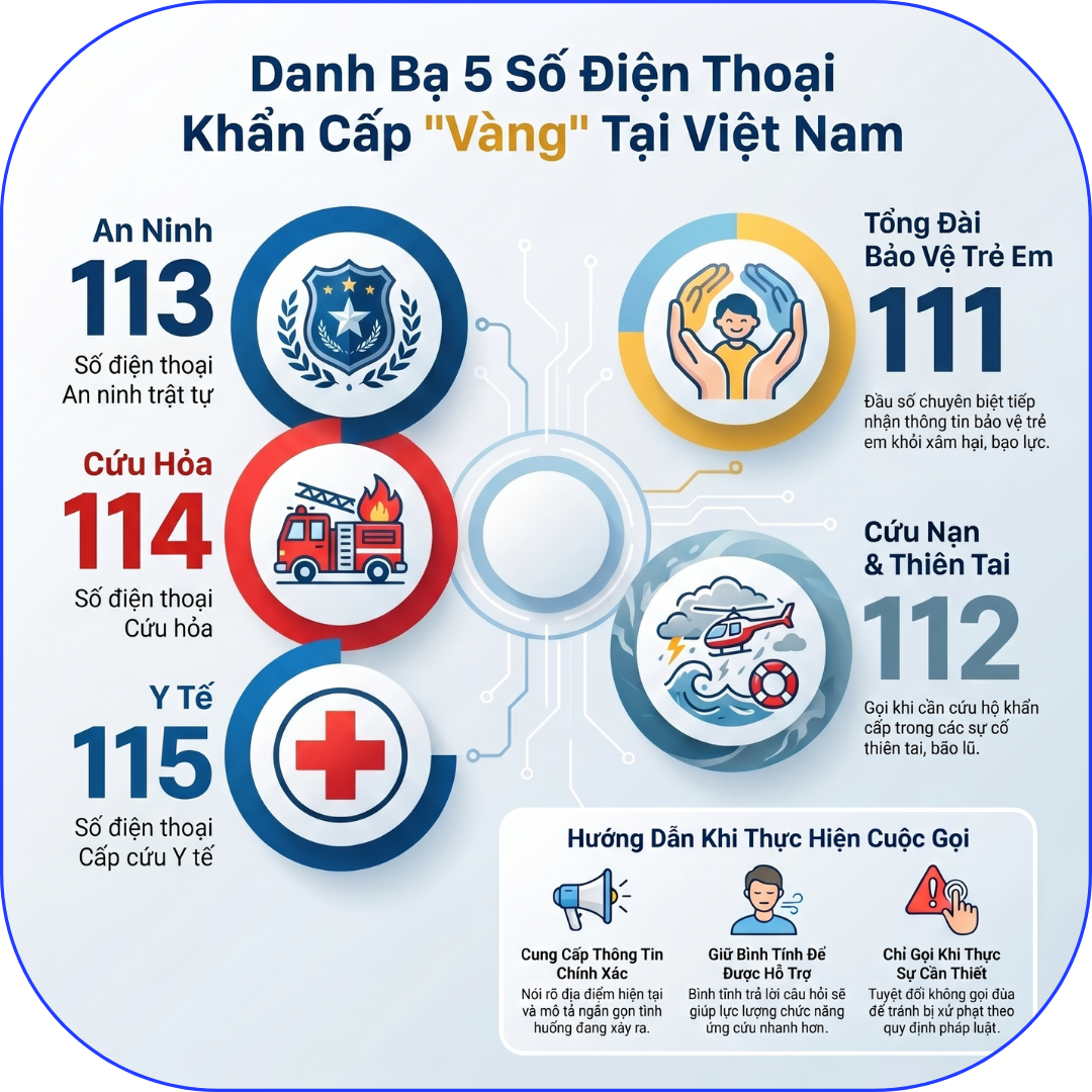 Số điện thoại khẩn cấp tại Việt Nam