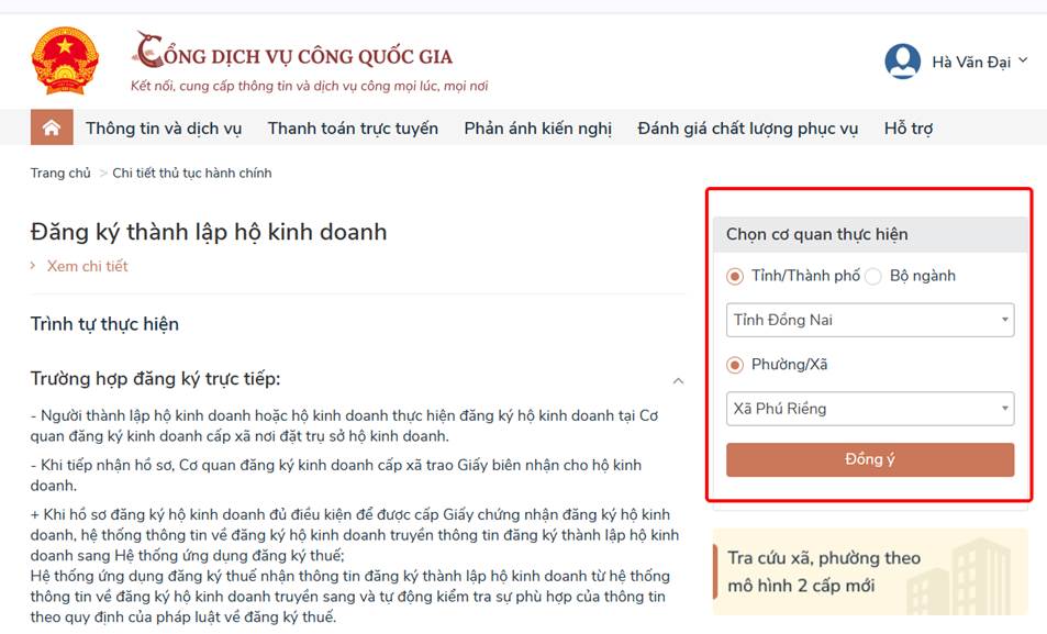 Chọn địa phương