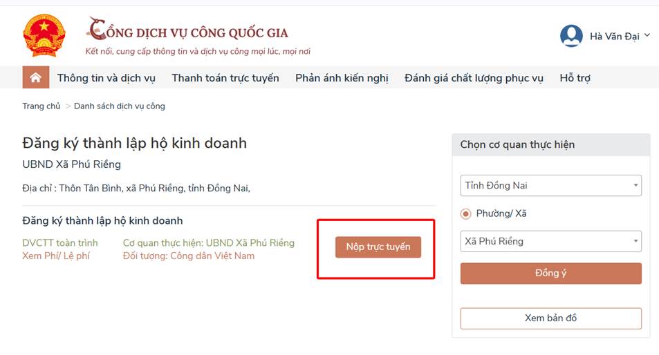 Nộp trực tuyến