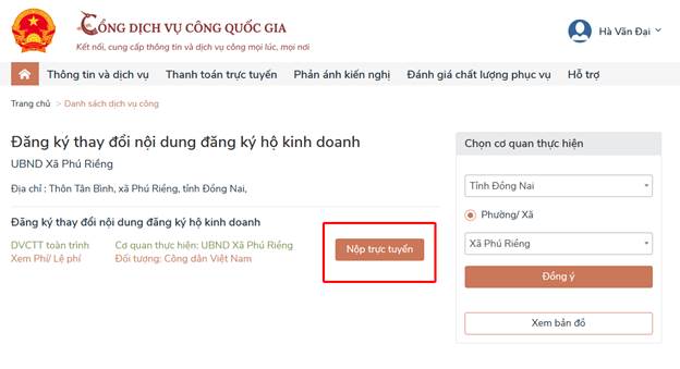 Nộp hồ sơ trực tuyến